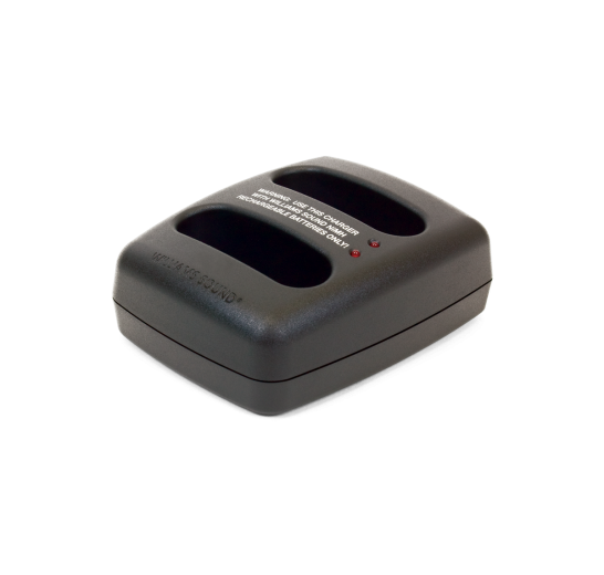 CHG 3502 TWO-BAY, DROP-IN CHARGER FOR FM OR INFRARED BODY-PACK TRANSMITTERS AND/OR RECEIVERS.